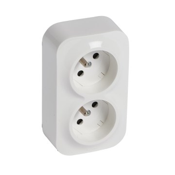 Legrand - Podwójne gniazdo ścienne do domu FORIX 250V białe