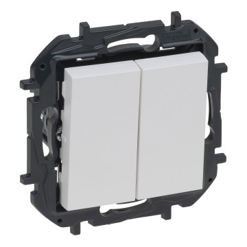 Legrand - Podwójny łącznik schodowy bez ramki nr 6+6 NILOE STEP biały