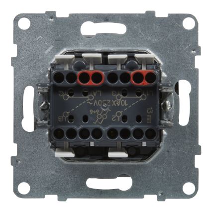 Legrand - Podwójny łącznik schodowy bez ramki nr 6+6 SUNO, biały
