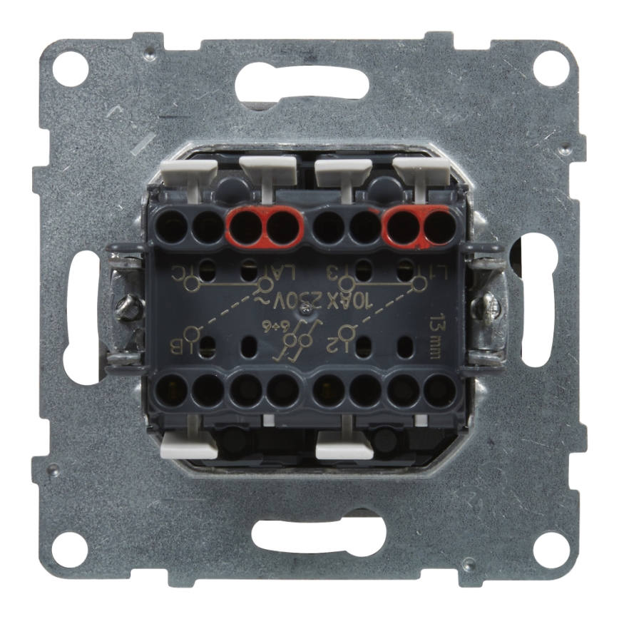 Legrand - Podwójny łącznik schodowy bez ramki nr 6+6 SUNO, biały