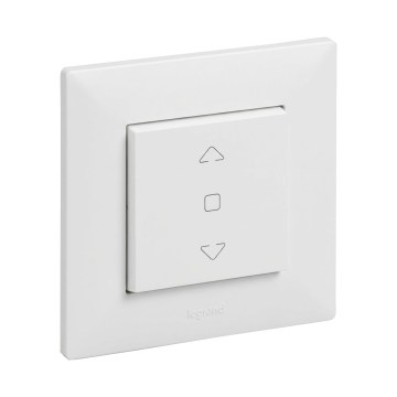 Legrand - Sterownik do żaluzji z ramką NILOE STEP biały