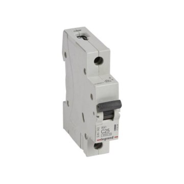 Legrand - Wyłącznik nadprądowy 1-biegunowy RX3 1P C 25A 6000A