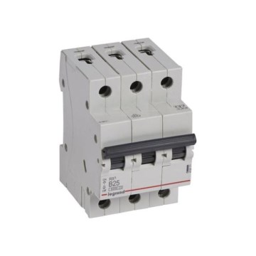Legrand - Wyłącznik nadprądowy 3-polowy RX3 3P B 25A 6000A