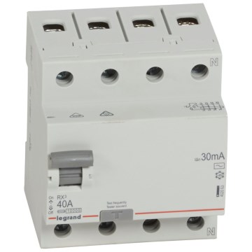 Legrand - Wyłącznik różnicowoprądowy 4-biegunowy RX3 4P 40 A 30 mA AC