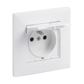 Legrand - Zewnętrzne gniazdo domowe z ramką NILOE STEP 250V IP44 białe