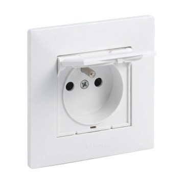 Legrand - Zewnętrzne gniazdo domowe z ramką NILOE STEP 250V IP44 białe