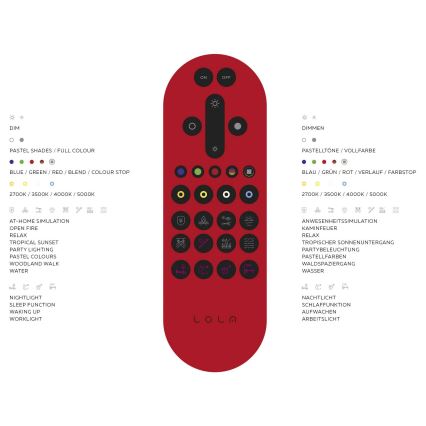 Leuchten Direkt 11212-16 - LED RGBW Lampa podłogowa ściemnialna NAOMI LED/10W/230V 2700-5000K Wi-Fi TUYA + zdalne sterowanie