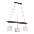 Leuchten Direkt 11238-79 - Lampa wisząca na linkach BARK 3xE27/40W/230V drewno