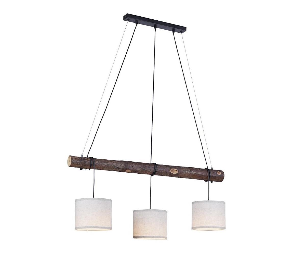 Leuchten Direkt 11238-79 - Żyrandol na lince BARK 3xE27/40W/230V