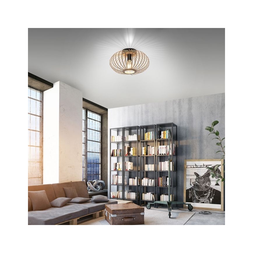 Leuchten Direkt 11410-79 - Żyrandol natynkowy RACOON 1xE27/40W/230V śr. 40 cm bambus