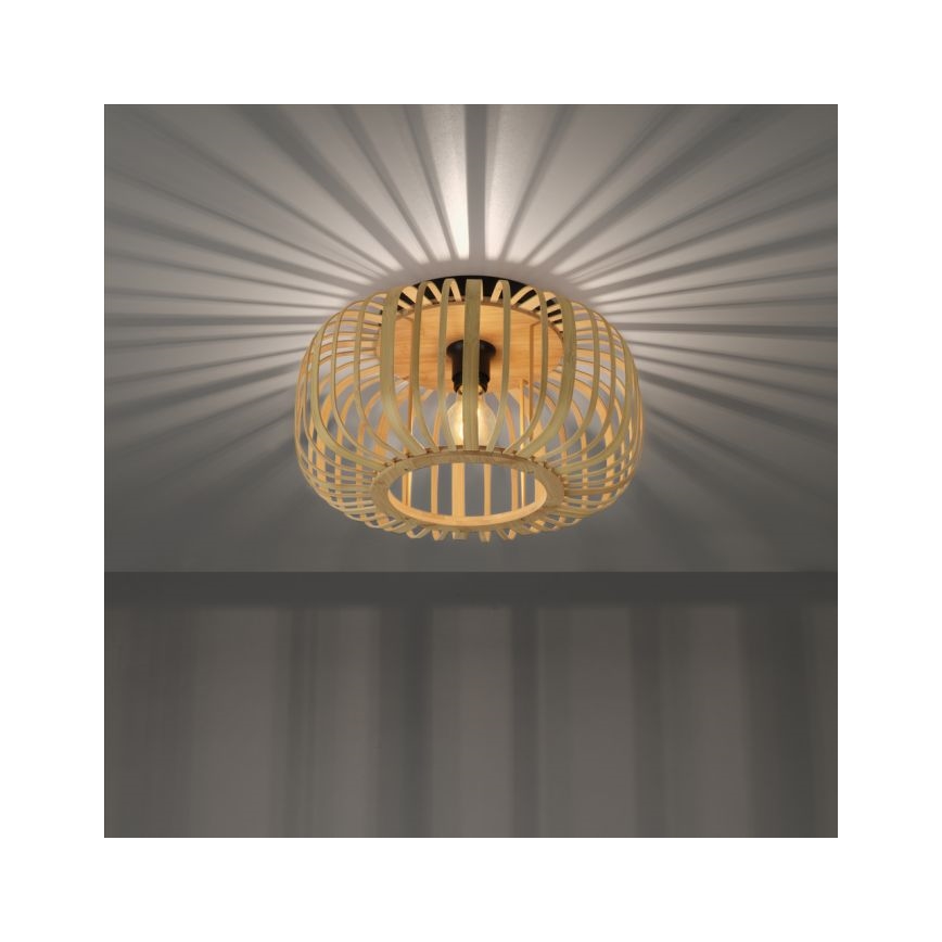 Leuchten Direkt 11412-79 - Plafon RACOON 1xE27/40W/230V śr. 40 cm bambus