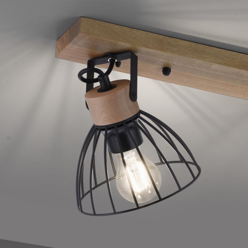Leuchten Direkt 11418-18 - Oprawa punktowa LAMI 3xE27/25W/230V akacja/metal