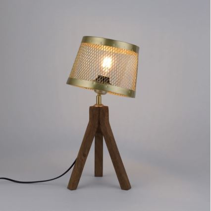 Leuchten Direkt 11423-60 - Lampa stołowa FREDERIK 1xE27/60W/230V Drzewo magowe