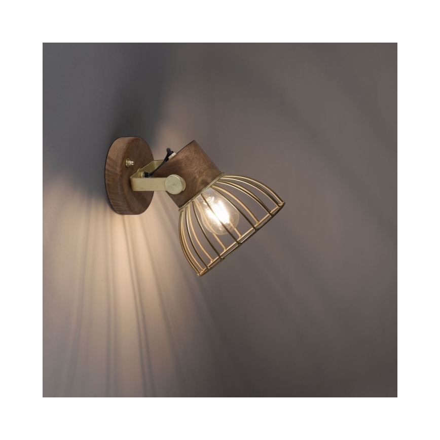 Leuchten Direkt 11486-60 - Kinkiet punktowy ALAMI 1xE27/25W/230V drzewo mangowe