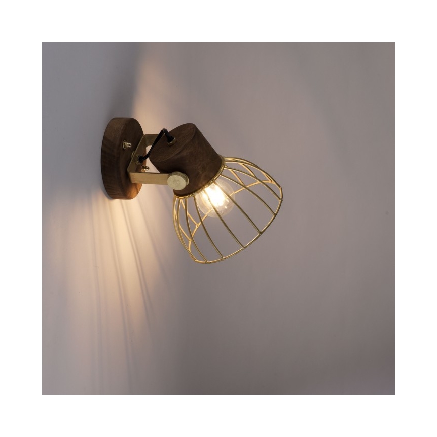Leuchten Direkt 11486-60 - Kinkiet punktowy ALAMI 1xE27/25W/230V drzewo mangowe