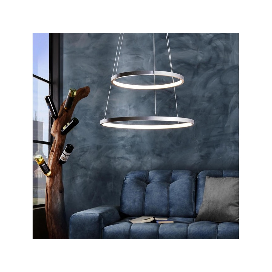Leuchten Direkt 11525-21 - LED Żyrandol na lince CIRCLE 1xLED/15W/230V + LED/25W