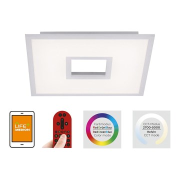 Leuchten Direkt 11645-16 - LED RGB Plafon ściemnialny RECESS LED/22,5W/230V + LED/5W + zdalne sterowanie