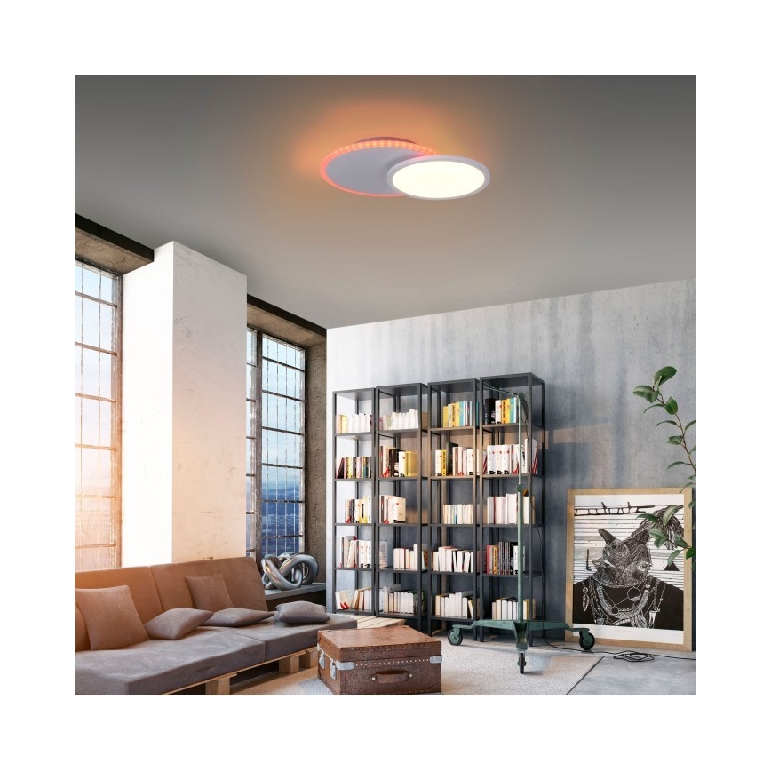 Leuchten Direkt 11662-16 - LED RGB Plafon ściemnialny ARENDA LED/21W/230V + pilot zdalnego sterowania