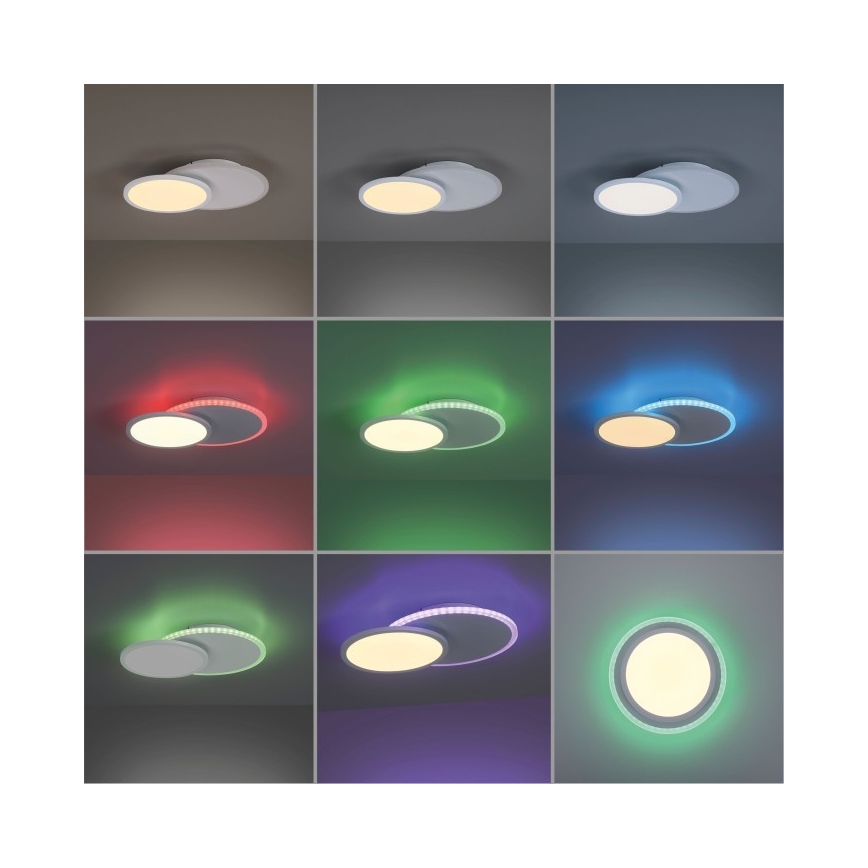 Leuchten Direkt 11662-16 - LED RGB Plafon ściemnialny ARENDA LED/21W/230V + pilot zdalnego sterowania