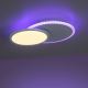 Leuchten Direkt 11662-16 - LED RGB Plafon ściemnialny ARENDA LED/21W/230V + pilot zdalnego sterowania