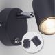 Leuchten Direkt 11941-13 - LED Reflektor ścienny TARIK 1xGU10/5W/230V czarny
