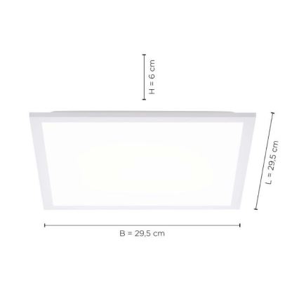 Leuchten Direkt 12200-16 - LED Plafon FLAT LED/17W/230V