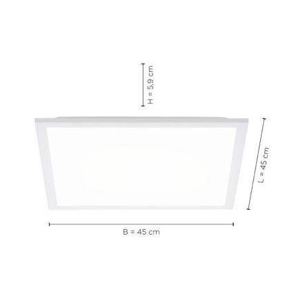 Leuchten Direkt 12201-16 - LED Plafon FLAT LED/22W/230V