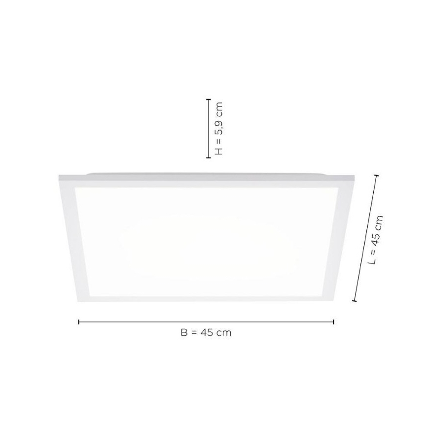 Leuchten Direkt 12201-16 - LED Plafon FLAT LED/22W/230V