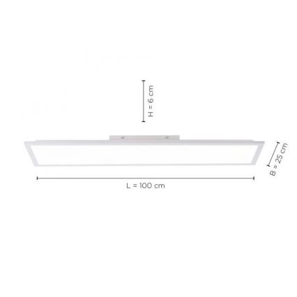 Leuchten Direkt 12204-16 - LED Plafon FLAT LED/24W/230V