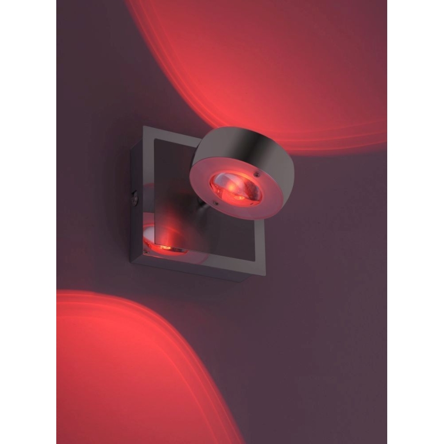 Leuchten Direkt 12471-55 -LED RGBW Ściemniany reflektor ścienny OPTI LED/6W/230V 2700-5000K + pilot