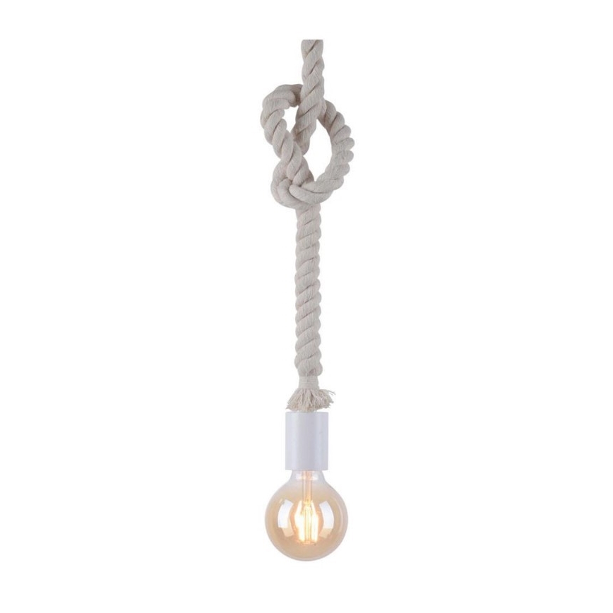 Leuchten Direkt 13572-16 - Żyrandol na lince DIY 1xE27/10W/230V biały