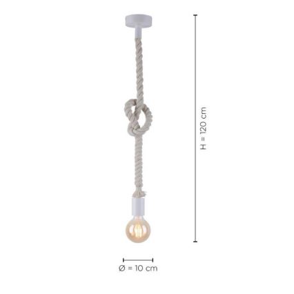 Leuchten Direkt 13572-16 - Żyrandol na lince DIY 1xE27/10W/230V biały