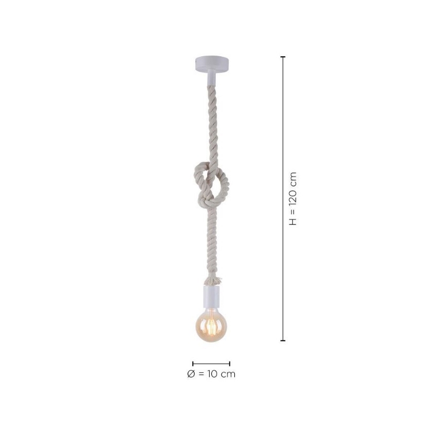 Leuchten Direkt 13572-16 - Żyrandol na lince DIY 1xE27/10W/230V biały
