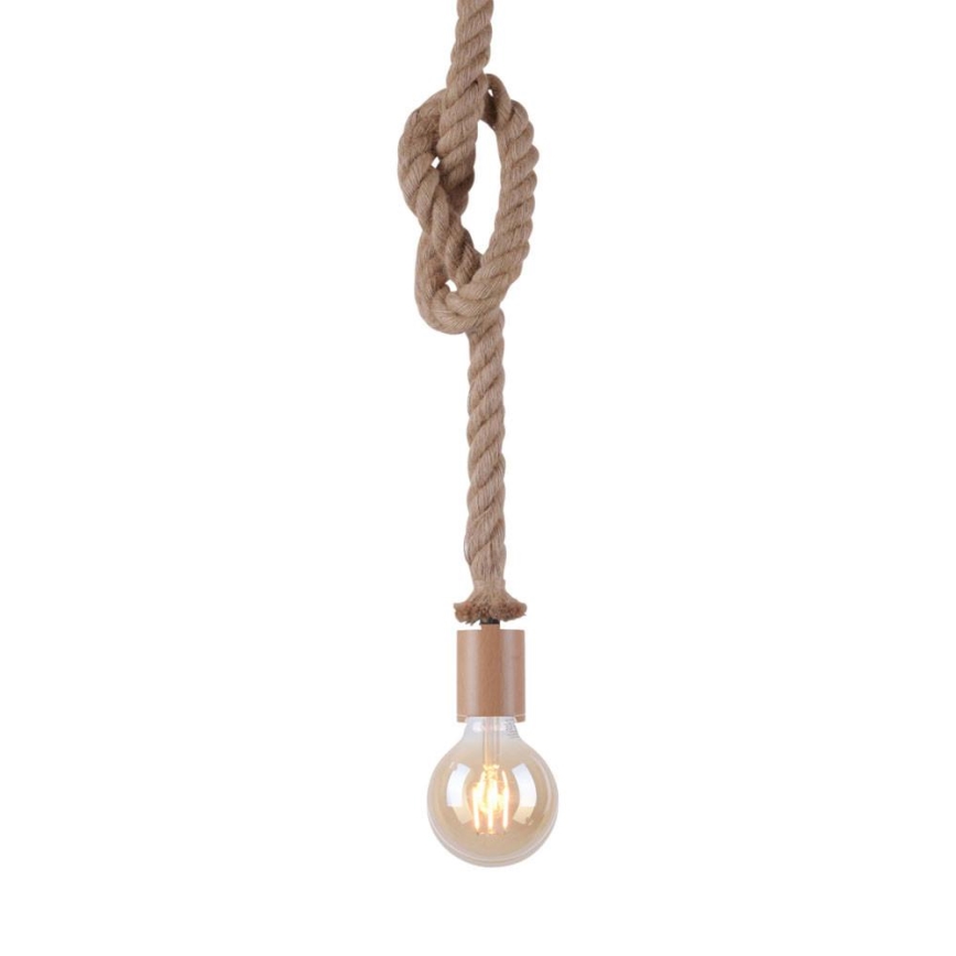 Leuchten Direkt 13572-79 - Żyrandol na lince DIY 1xE27/10W/230V brązowy