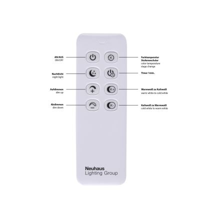 Leuchten Direkt 14017-55 - LED Plafon ściemnialny IVEN 2×LED/20W/230V + zdalne sterowanie