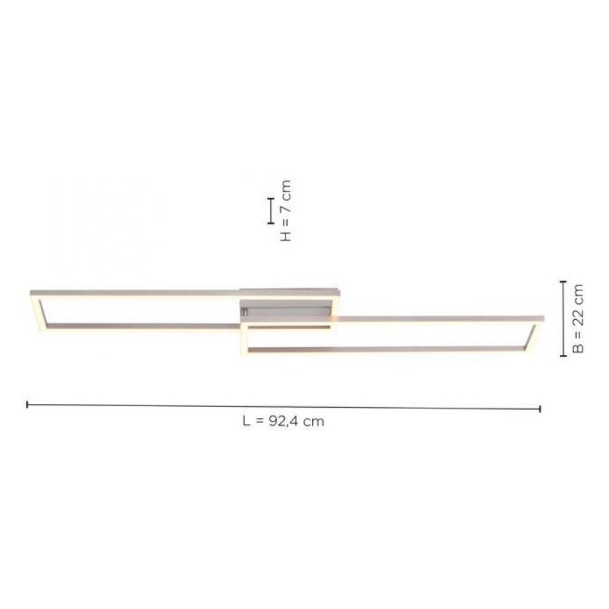 Leuchten Direkt 14023-55 - LED Ściemniany żyrandol natynkowy IVEN 2xLED/15,1W/230V