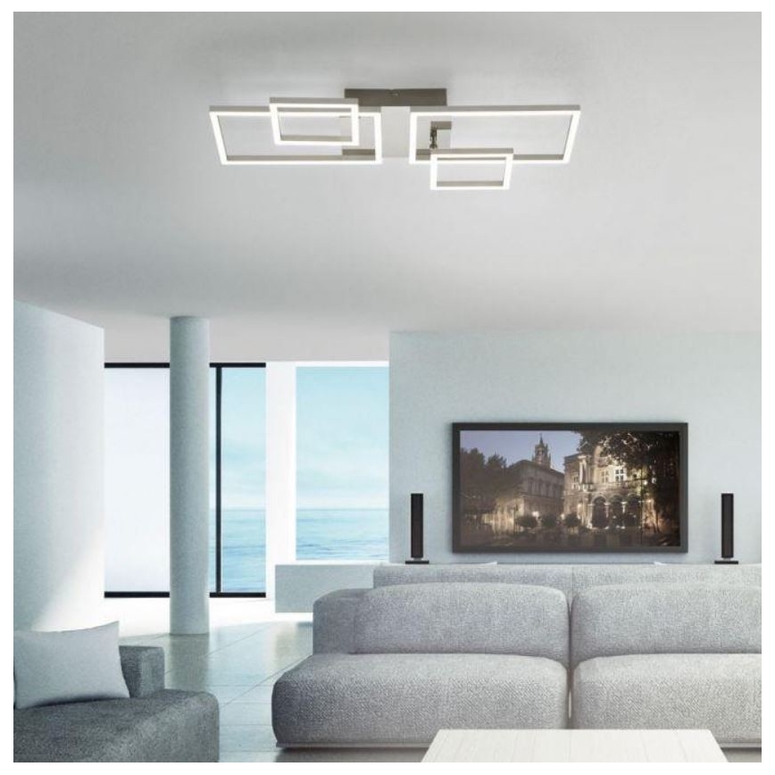 Leuchten Direkt 14030-55 - LED Żyrandol natynkowy IVEN 2xLED/12W/230V + 2xLED/5,5W