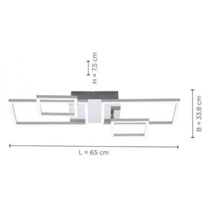 Leuchten Direkt 14030-55 - LED Żyrandol natynkowy IVEN 2xLED/12W/230V + 2xLED/5,5W