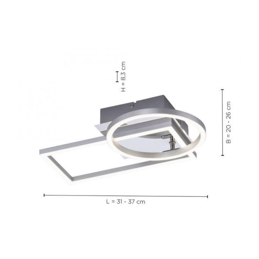 Leuchten Direkt 14031-55 - LED Plafon IVEN LED/18W/230V