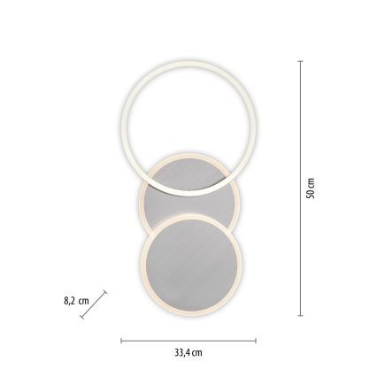 Leuchten Direkt 14116-55 - LED Plafon SEVENT LED/25,5W/230V matowy chrom