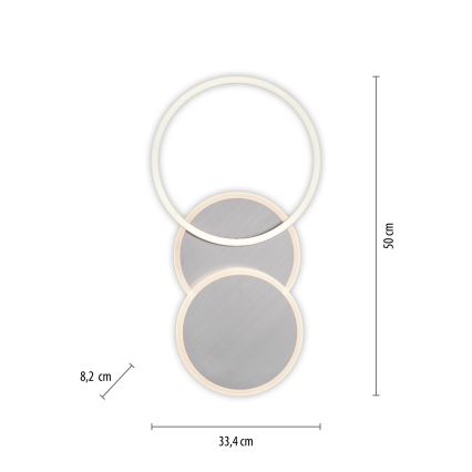 Leuchten Direkt 14116-55 - LED Plafon SEVENT LED/25,5W/230V matowy chrom