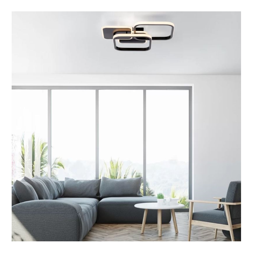 Leuchten Direkt 14117-18 - LED Plafon SEVENT LED/36W/230V czarny