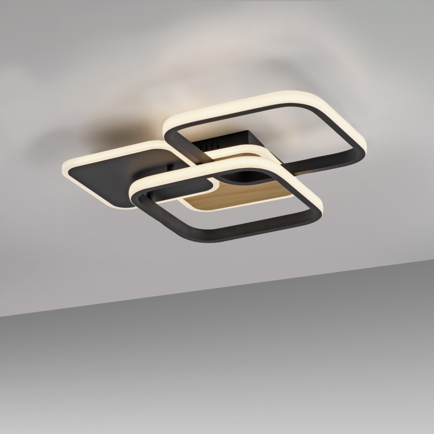 Leuchten Direkt 14117-78 - LED Plafon SEVENT LED/36W/230V czarny/brązowy