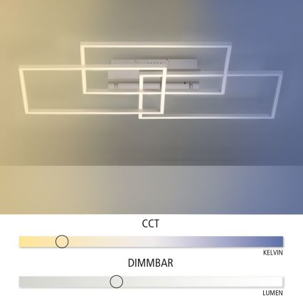 Leuchten Direkt 14150-55 - LED Plafon ściemnialny IVEN 3xLED/13W/230V + Pilot