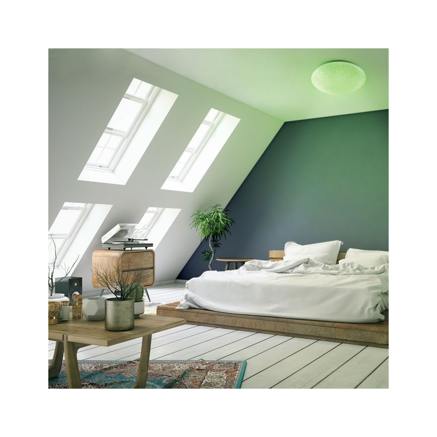 Leuchten Direkt 14241-16 - LED RGB Ściemniany plafon SKYLER LED/5,6W/230V + pilot