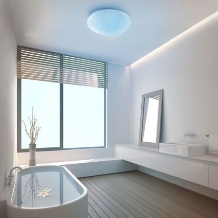 Leuchten Direkt 14241-16 - LED RGB Ściemniany plafon SKYLER LED/5,6W/230V + pilot