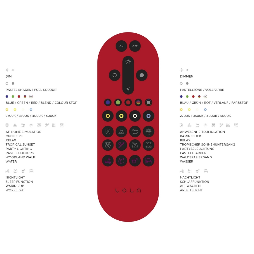 Leuchten Direkt 14281-16 - LED RGB Ściemniany plafon NAOMI LED/51,8W/230V Tuya + pilot
