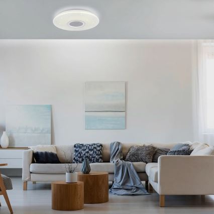 Leuchten Direkt 14287-16 - LED Ściemnialny plafon z czujnikiem PELVO LED/22W/230V + pilot