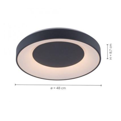 Leuchten Direkt 14346-18 -LED RGB Ściemniany plafon ANIKA LED/26,5W/230V Tuya 2700-5000K + pilot