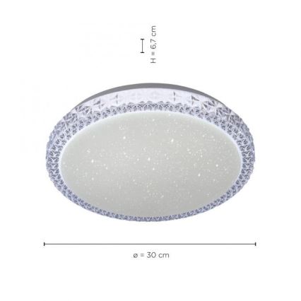 Leuchten Direkt 14370-00 - LED Ściemniany plafon FRIDA LED/12W/230V